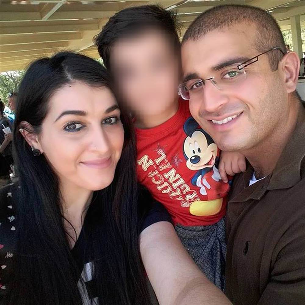 Slain Orlando nightclub shooter, Omar Mateen, with wife.