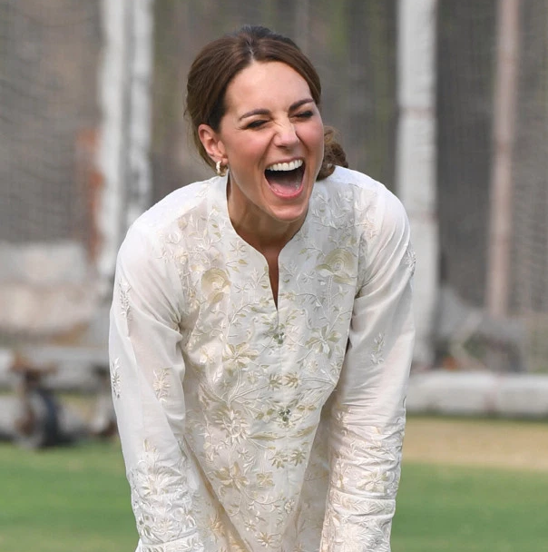 Kate Middleton playing cricket