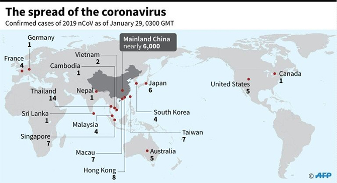 Foreigners airlifted China coronavirus death toll