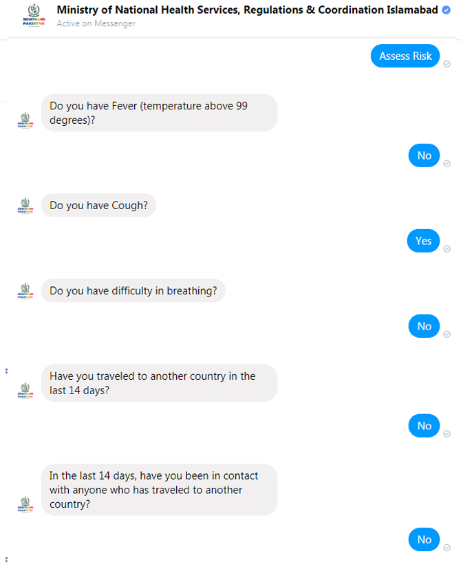 Pakistan Corona Chatbox COVID-19