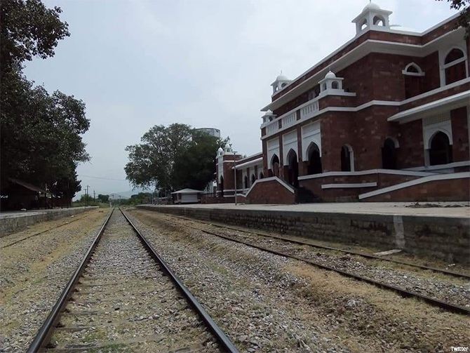 imran khan hasanabdal railway station inauguration attock