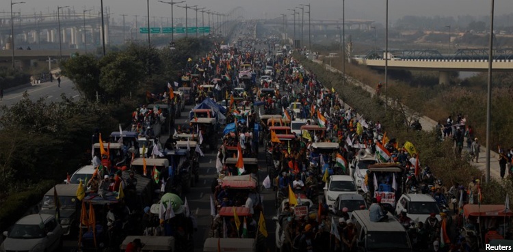 tractor rally farmers protests new delhi republic day