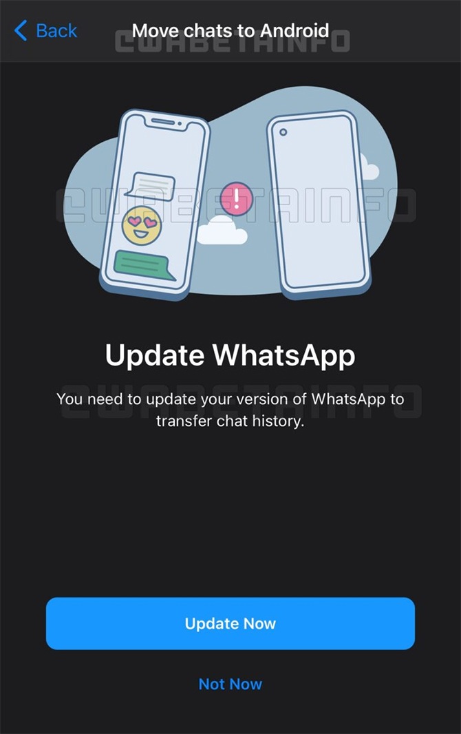 whatsapp chat migration ios android new feature