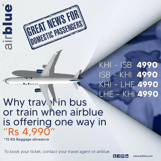 private airline airblue fares ramazan