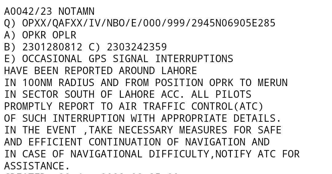 GPS, Disruption signals, flight safety risks